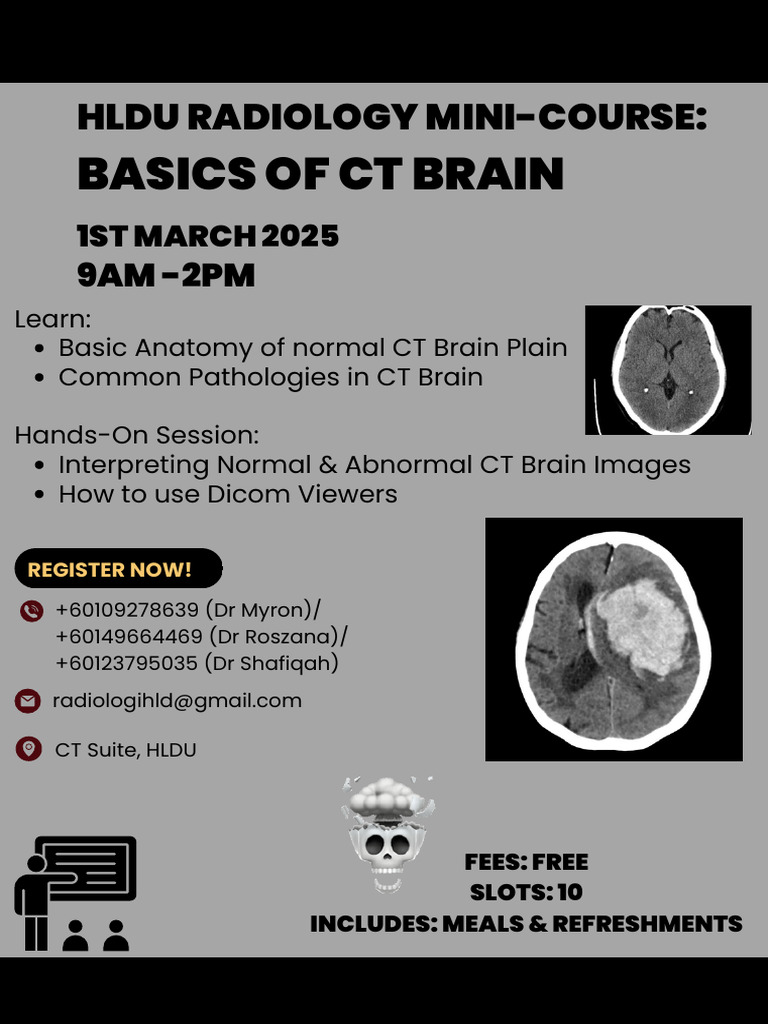 HLDU CT Brain Radiology Course | PDF