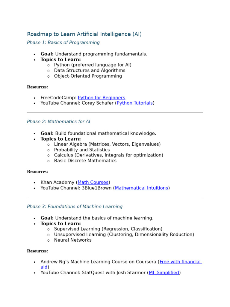 Ai Road Map | PDF | Artificial Intelligence | Intelligence (AI) & Semantics