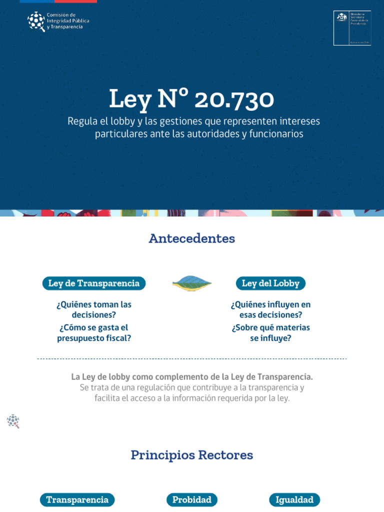 Ley de Transparencia y Lobby en Chile | PDF