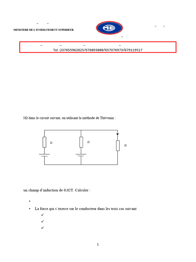Épreuve de base en électronique MKA1 | PDF | Électromagnétisme ...