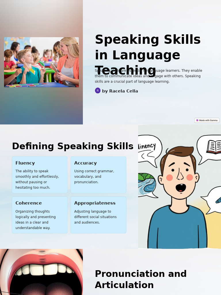 Enhancing Speaking Skills in Language Learning | PDF | Fluency | Word