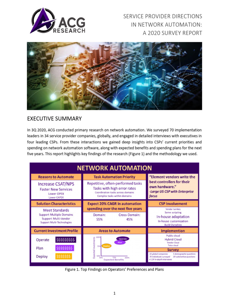 ACG WP SP Directions in Network Automation 2021 Final | PDF | Computer ...