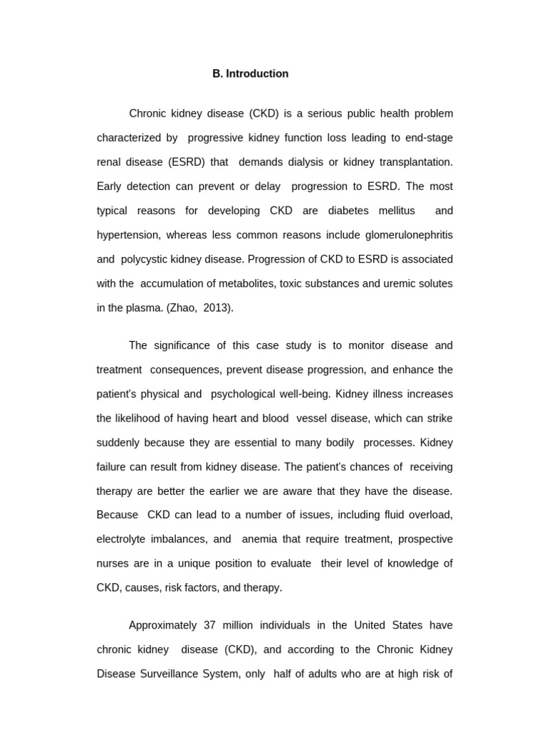 B. Introduction | PDF | Chronic Kidney Disease | Kidney