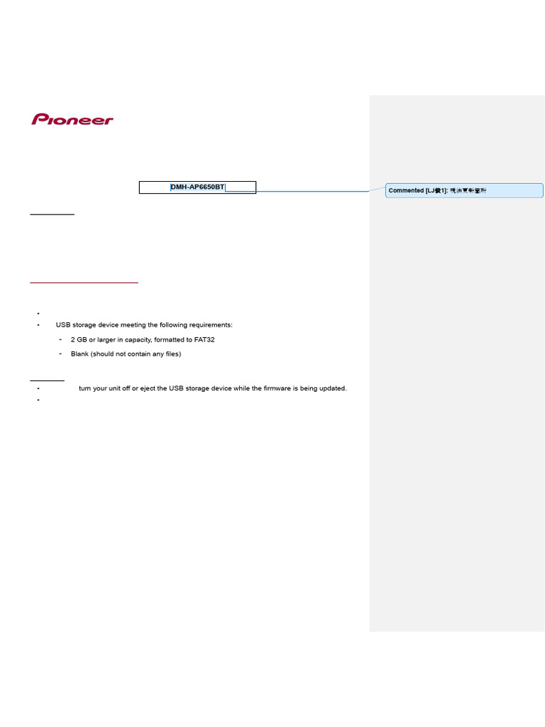 AV Receiver - Update - Instruction - DMH-AP6650BT | PDF | Computer File ...