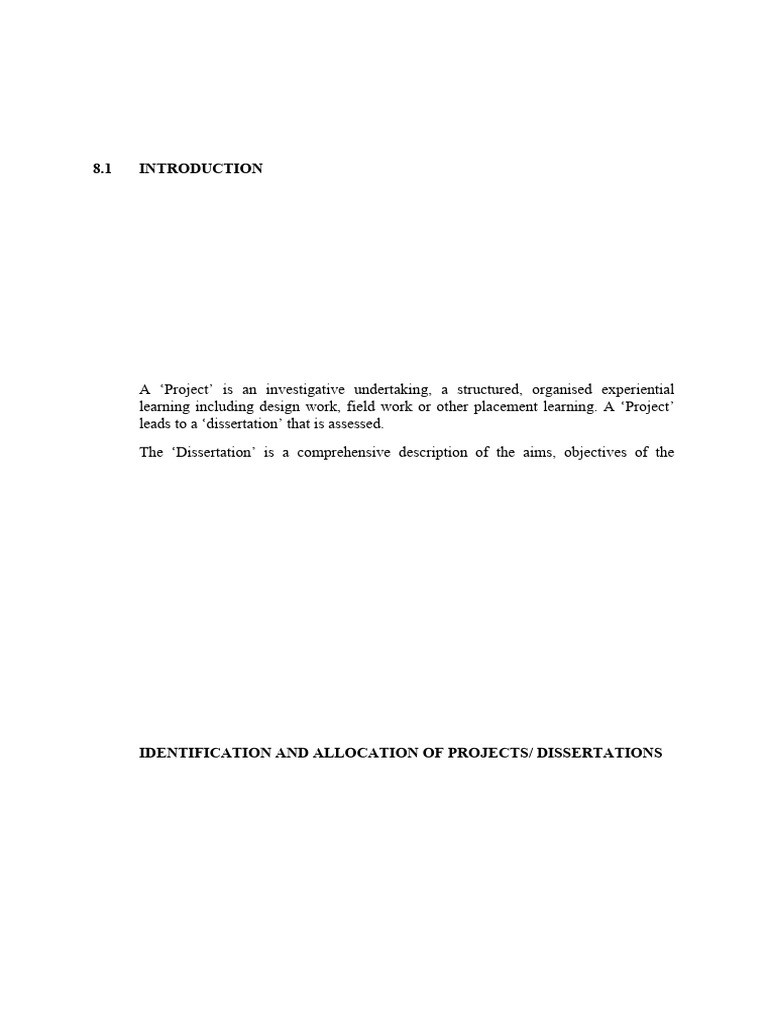 Final Year Project Dissertation Regulations | PDF | Thesis | Turnitin