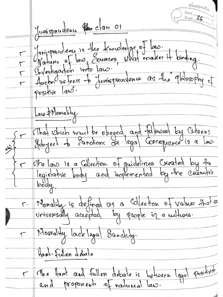 Jurisprudence Class 1 | PDF