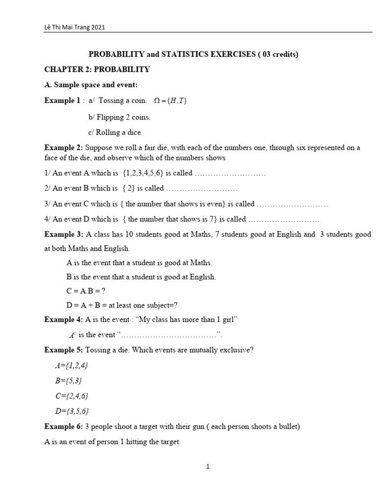 Probability and Statistics Exercises | PDF | Wine