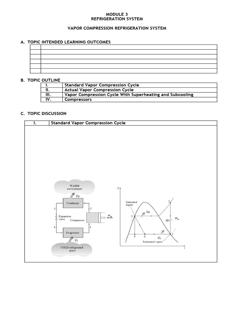 Vapor Compression Refrigeration System Guide | PDF | Refrigeration ...