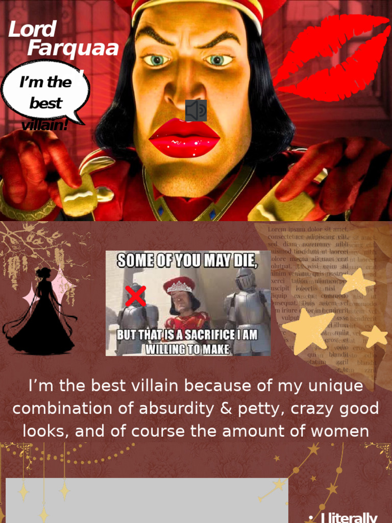 Lord Farquaad's Villainous Monologue | PDF