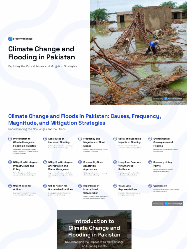 Climate Change and Floods in Pakistan - Causes, Frequency, Magnitude ...