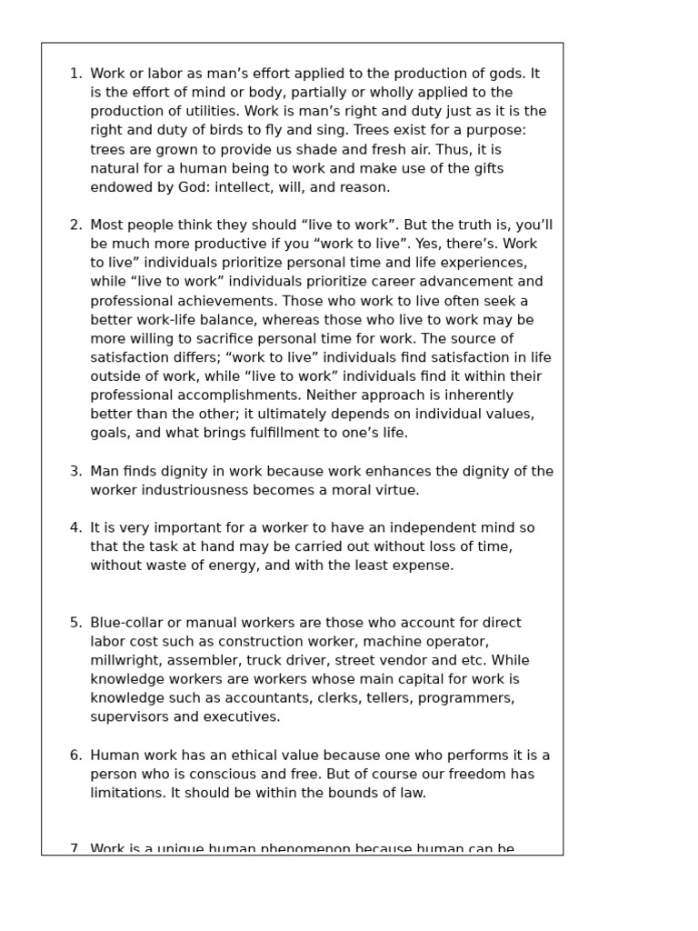 Understanding Work: Purpose and Value | PDF | Love