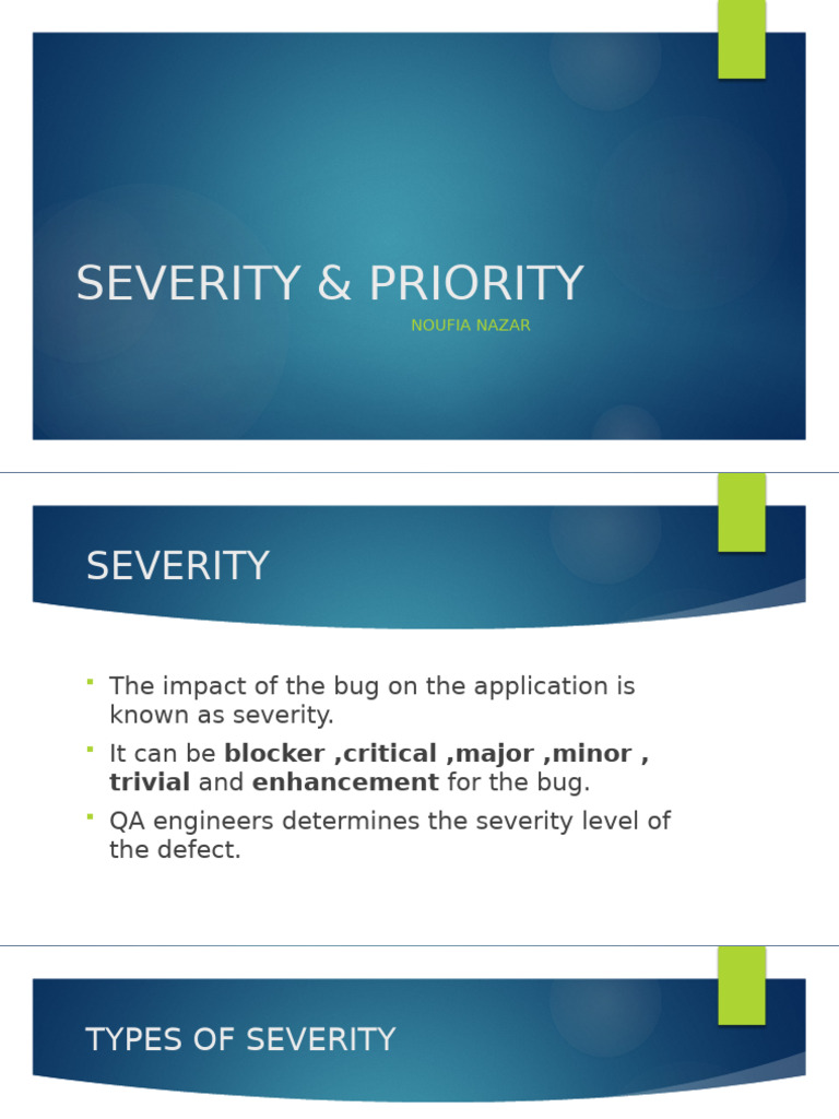 Understanding Severity and Priority in QA | PDF | Software Bug | Computing