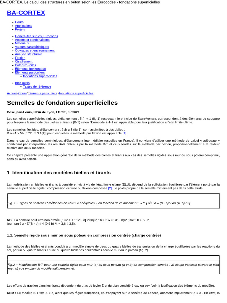 Le calcul des structures en béton selon les Eurocodes - fondations ...