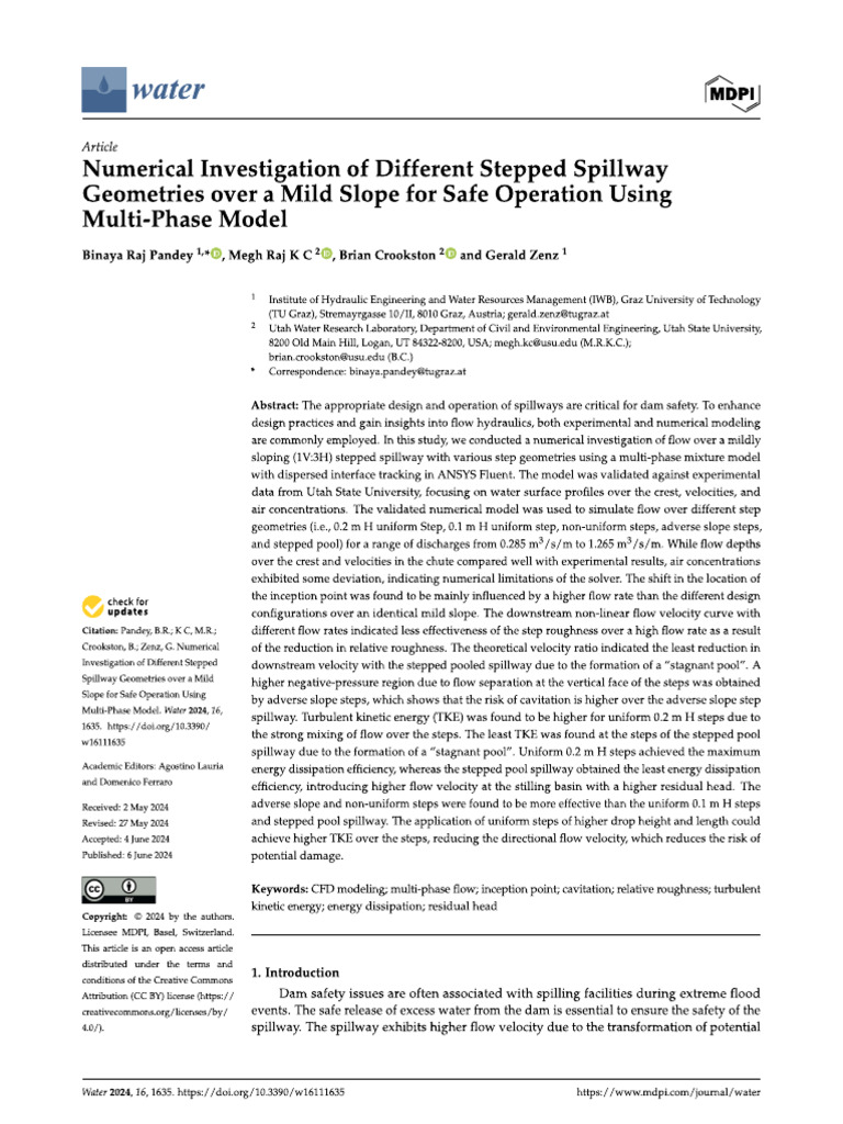 Numerical Investigation of Different Stepped Spillway Using Ansys | PDF