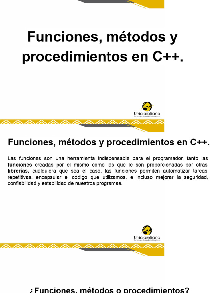 Funciones y Procedimientos en C++ | PDF | C ++ | Objeto (informática)