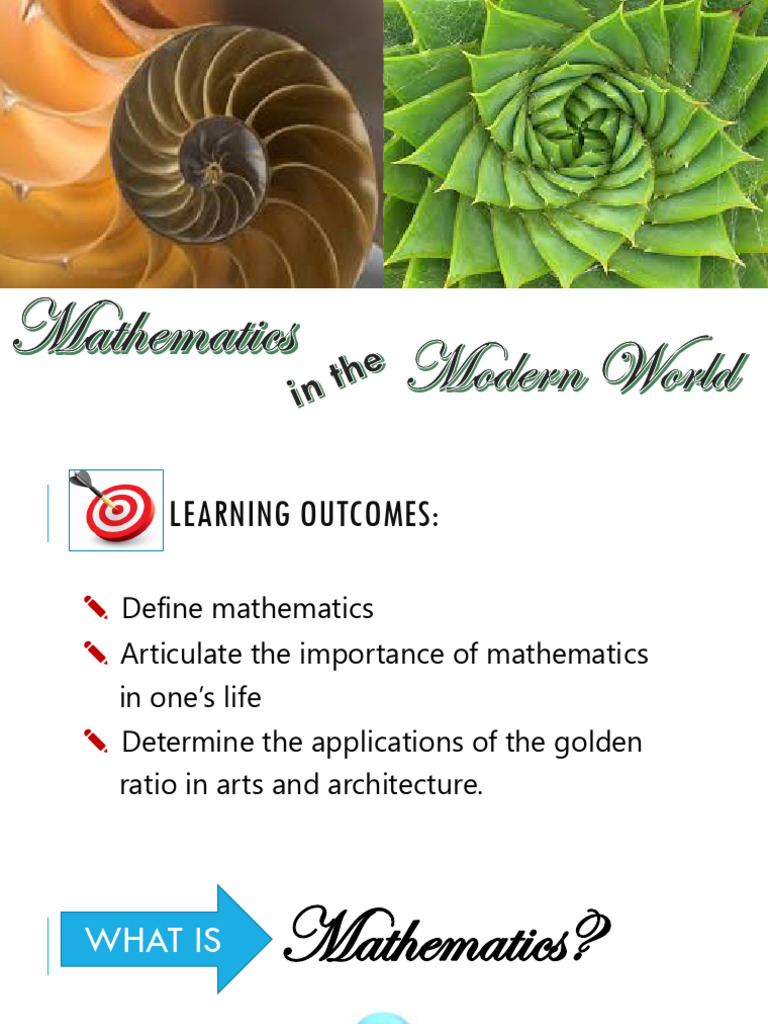 Lesson 1.1 Mathematics in The Modern World | PDF | Pattern | Mathematics