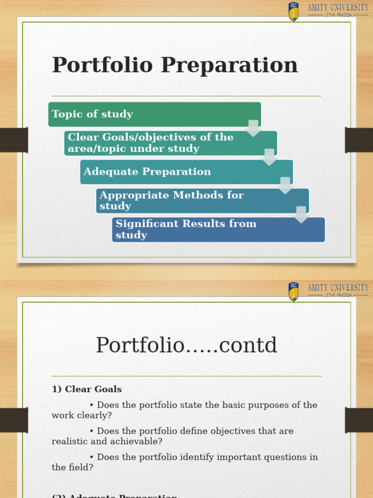 Portfolio Format Guidelines | PDF