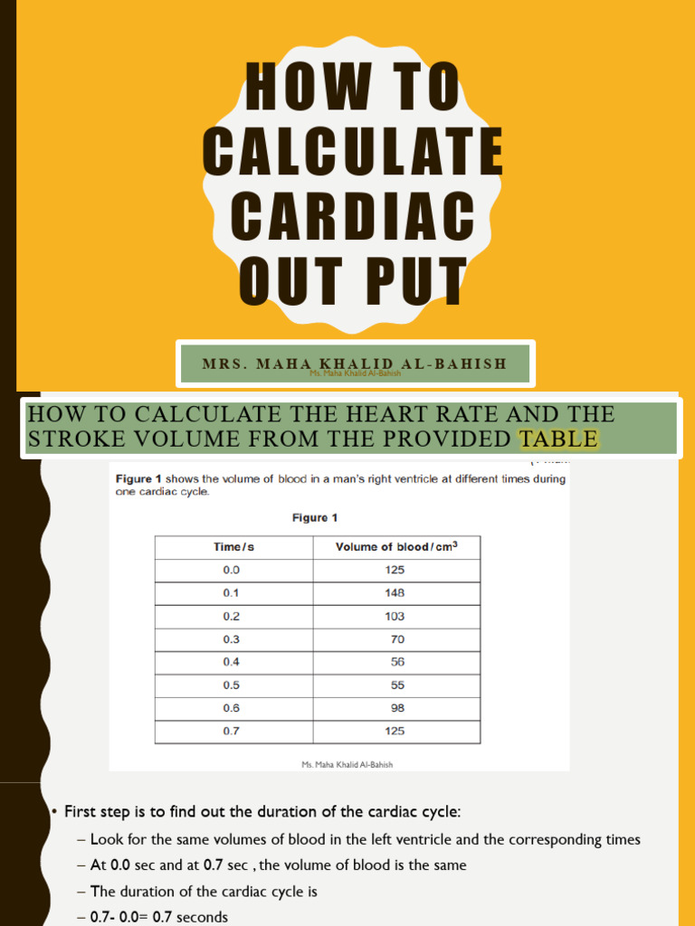 Calculate Cardiac Output & Heart Rate | PDF