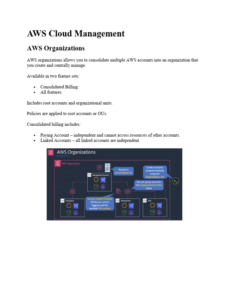 AWS Cloud Management Overview | PDF | Amazon Web Services | Cloud Computing