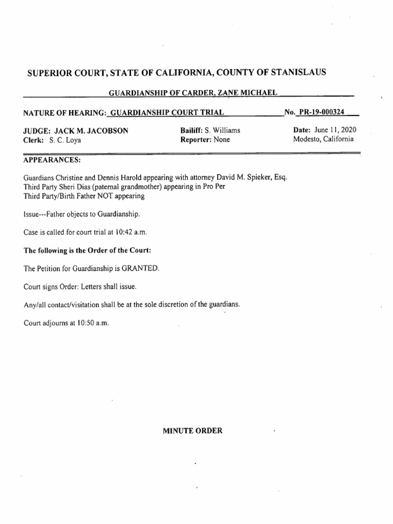 Minute Order | PDF