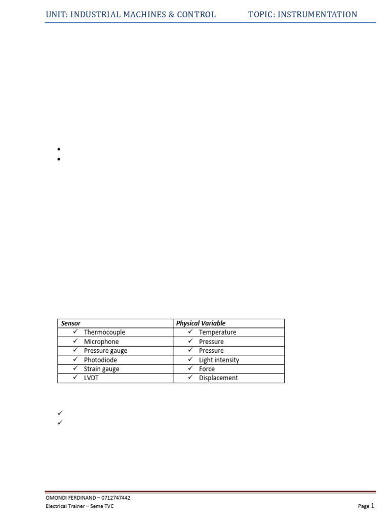 Instrumentation Systems Overview | PDF | Analog To Digital Converter ...