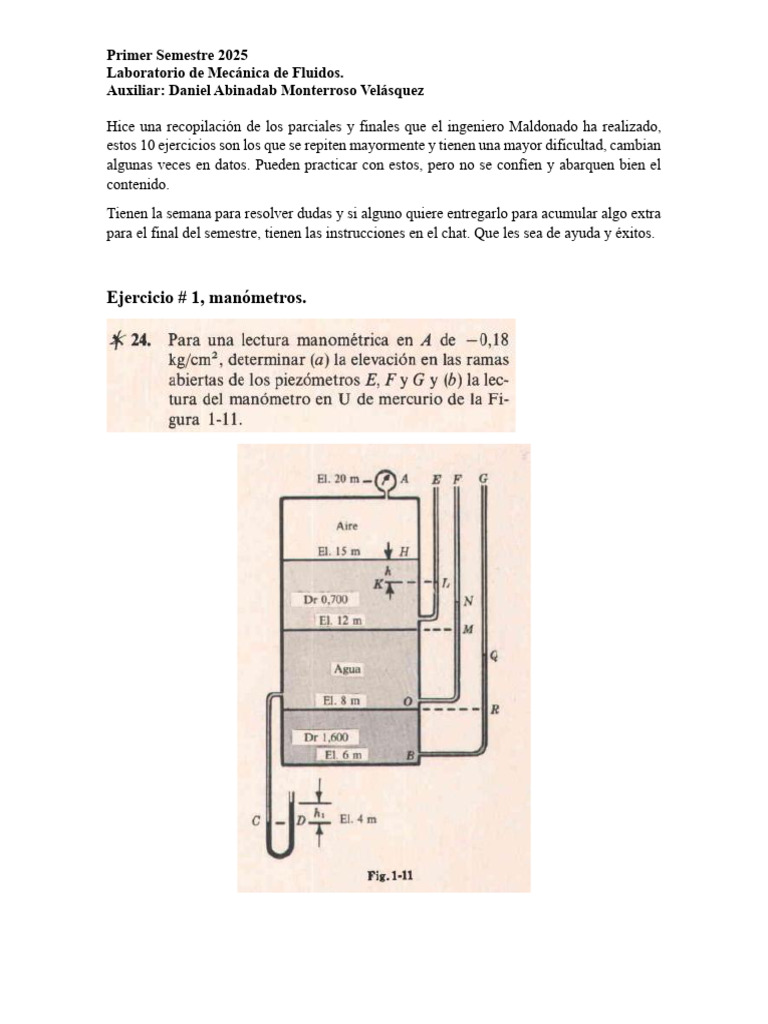 Ejercicios de Repaso, Parcial # 1 | PDF