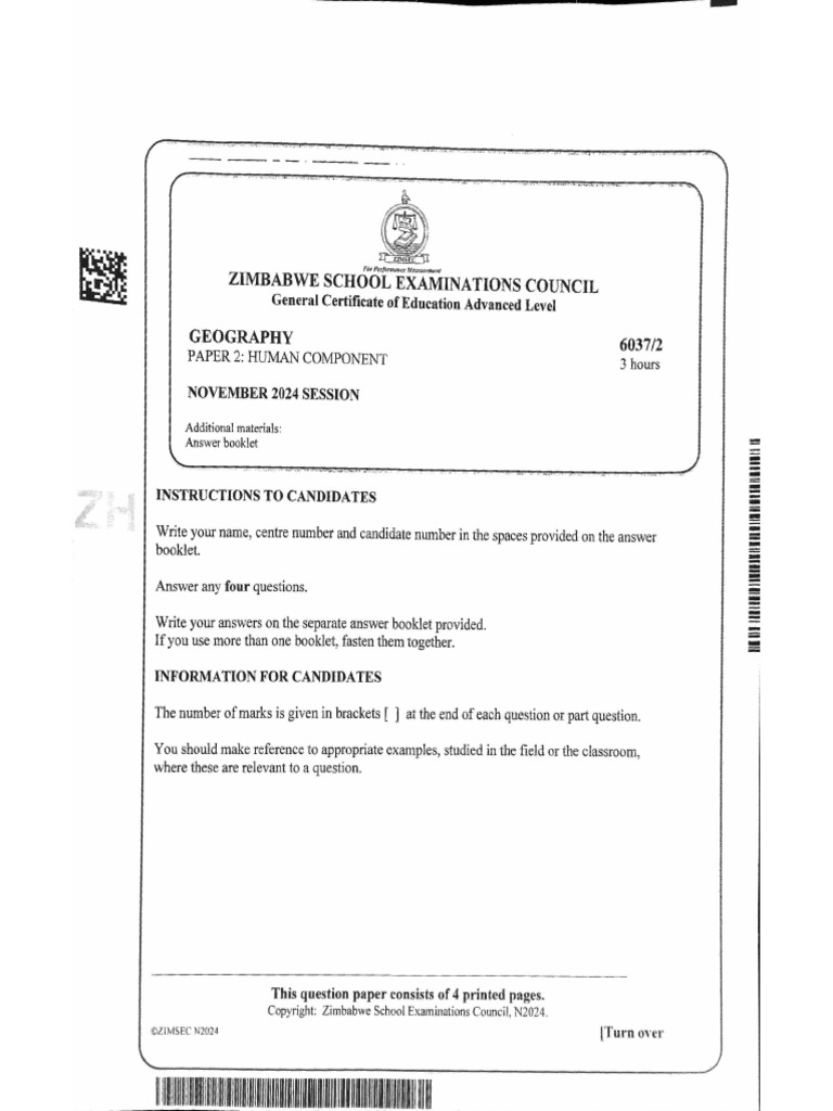 Geo N2024 Paper 2 | PDF