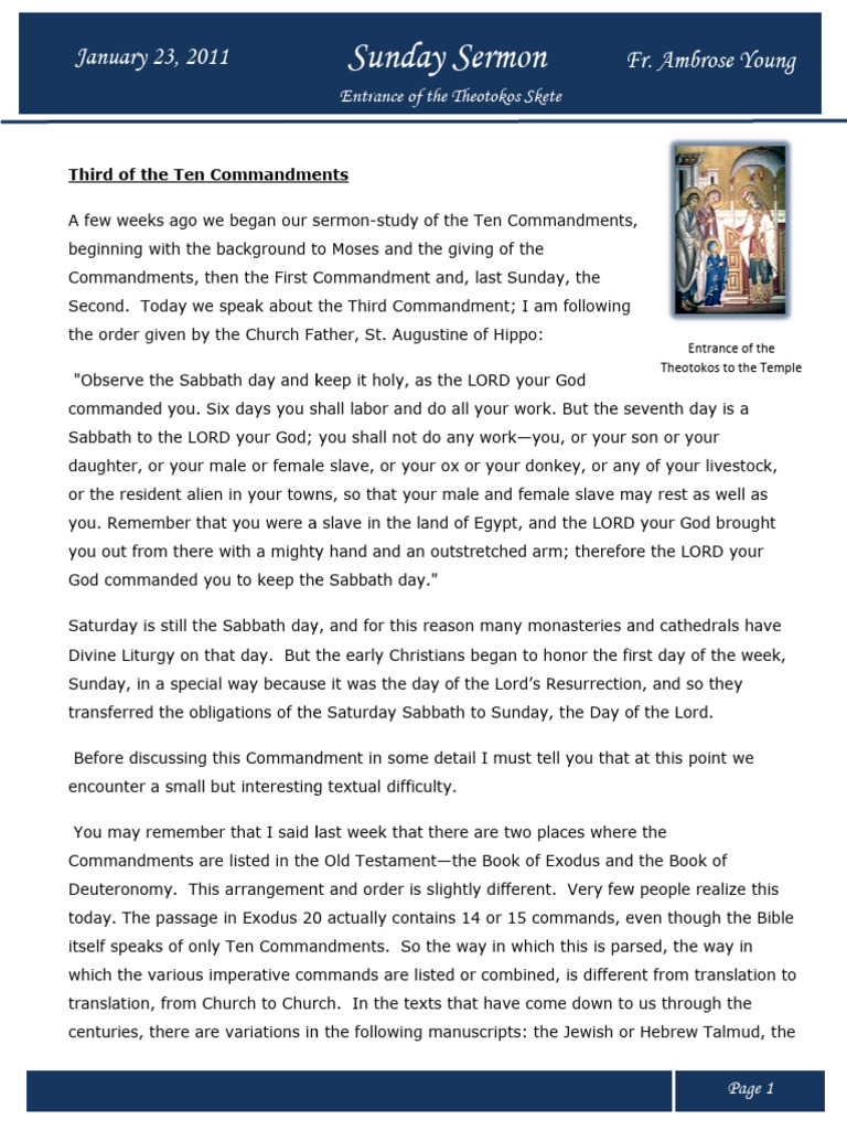 Understanding the Third Commandment | PDF | Ten Commandments | Mitzvah