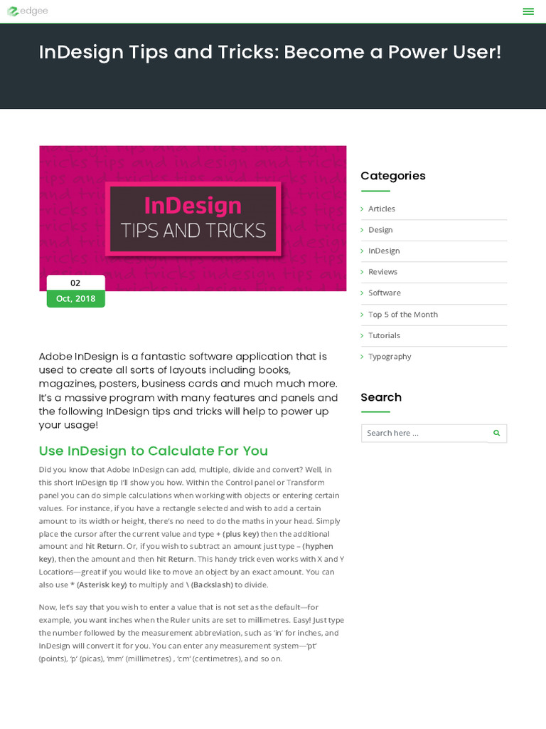 Indesign Tips and Tricks: Become A Power User!: Use Indesign To ...