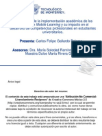 Análisis de La Implementación Académica de Los Recursos de Mobile Learning y Su Impacto en El Desarrollo de Competencias Profesionales en Estudiantes Universitarios