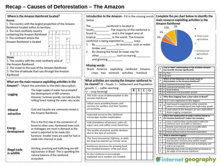 Main Causes of Amazon Deforestation | PDF | Amazon Rainforest ...