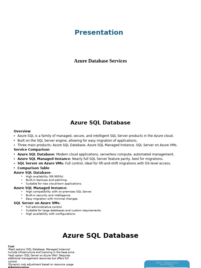 Azure SQL Solutions for IT Pros | PDF | Databases | Microsoft Sql Server