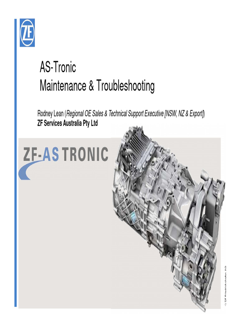 ZF As-Tronic - Maintenance & Troubleshooting | PDF | Manual ...