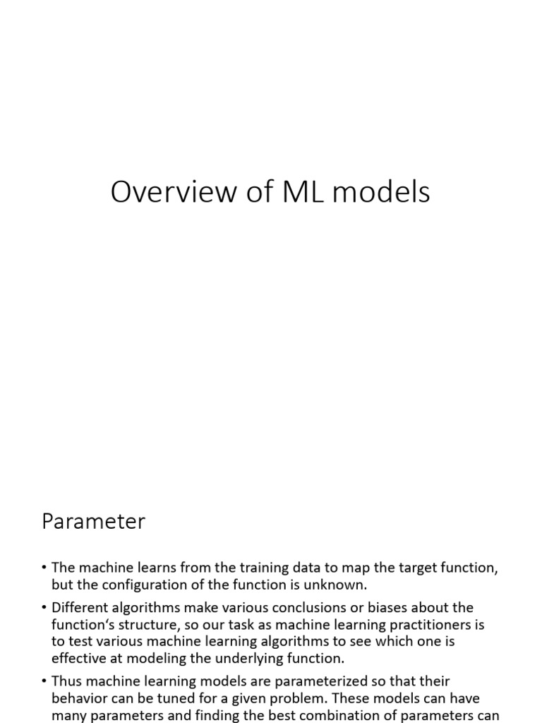 Lecture 7 Overview of ML Models | PDF | Machine Learning | Support ...