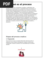 Proceso Creativo de Graham Wallas | PDF | Creatividad | Pensamiento