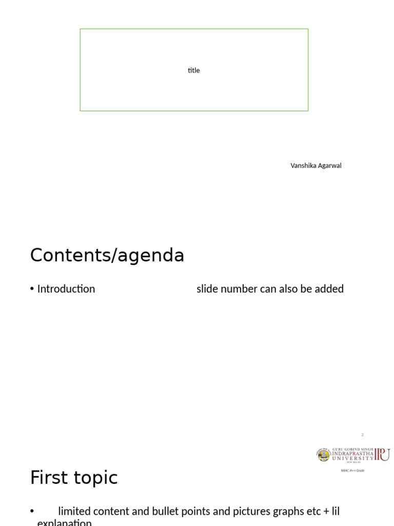 Presentation Structure Guide | PDF