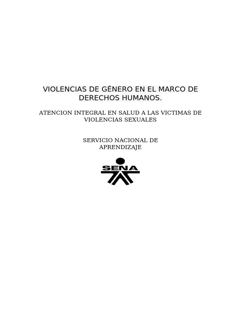 Violencias de Género y Salud Integral | PDF | Violencia