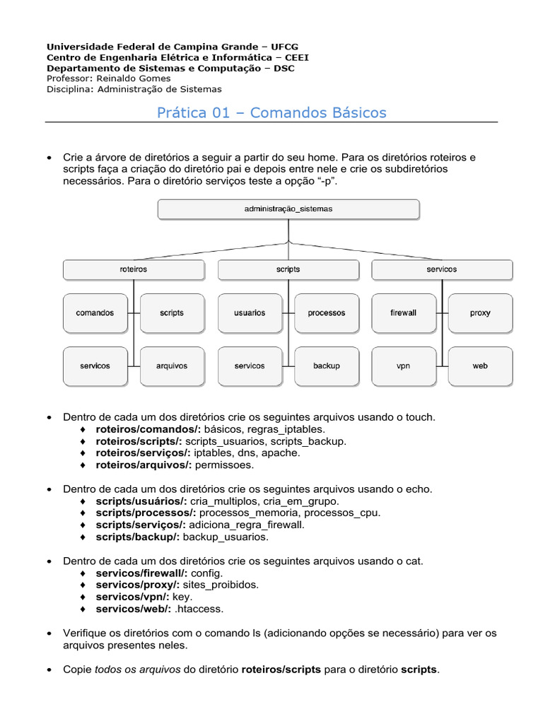 Prática de Comandos Básicos em Linux | PDF | Diretório (informática ...