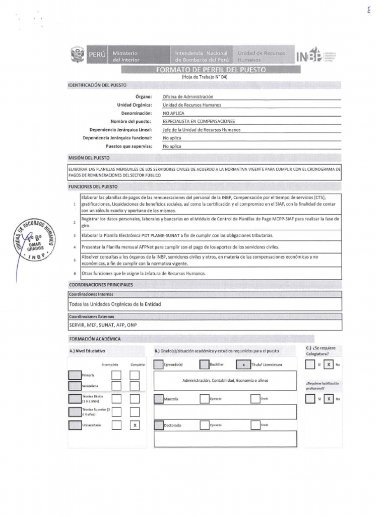 Cas 004-2025 - Convocatoria Cas Inbp | PDF