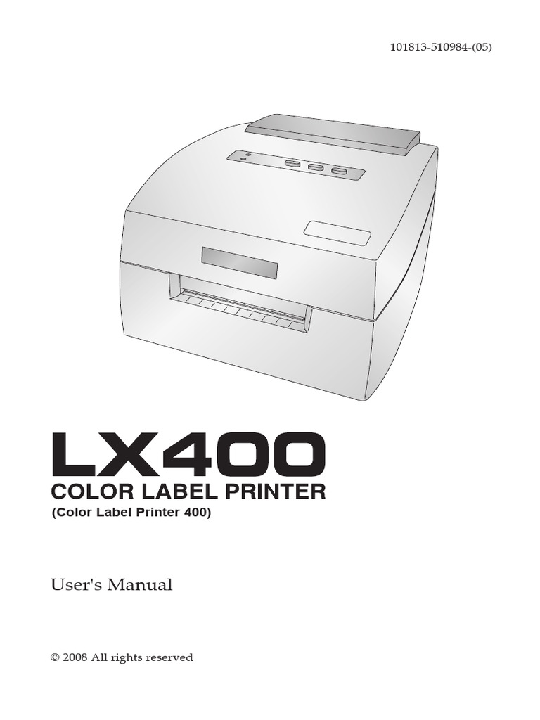 LX400Manual510984 101813 | PDF | Printer (Computing) | Barcode