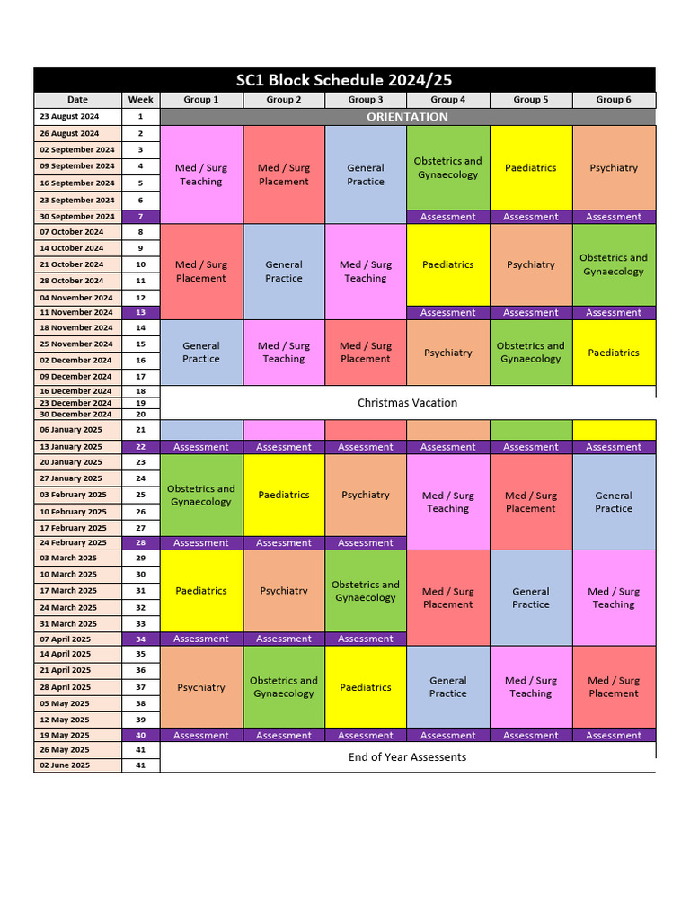Medical Student Rotation Schedule | PDF | Medicine | Health Care