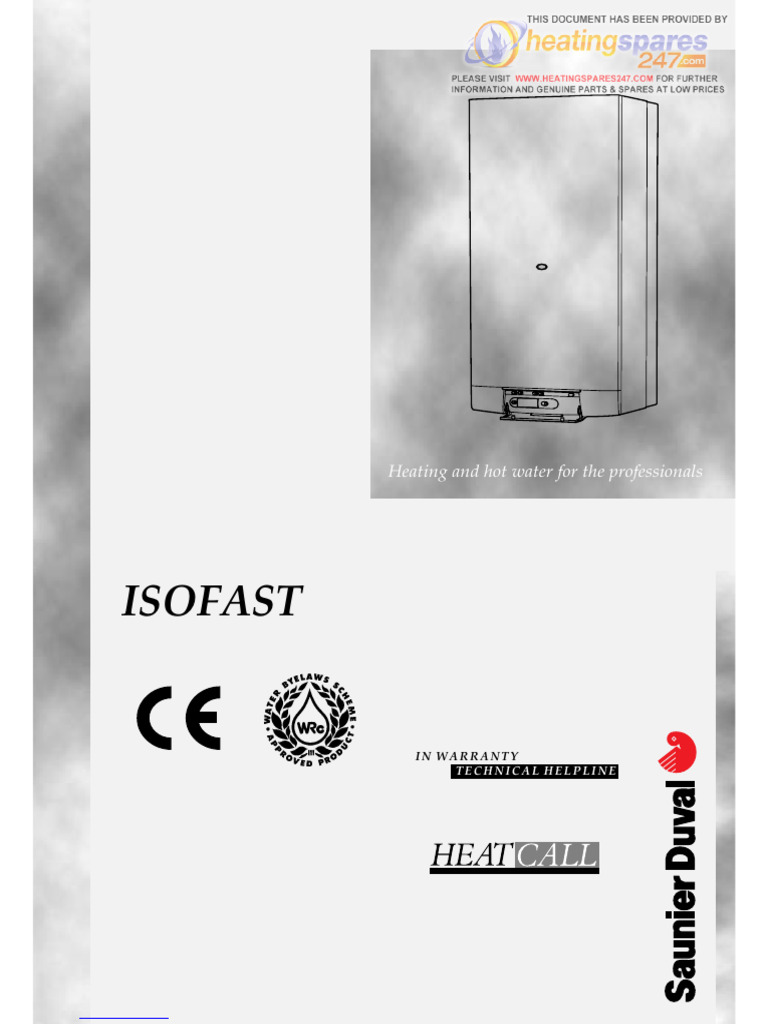 Saunier Duval Isofast Boiler Manual | PDF | Water Heating | Boiler