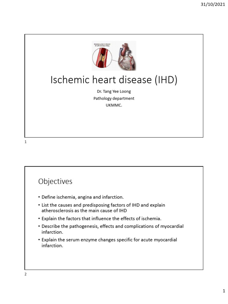 Ischaemic Heart Disease | PDF | Ischemia | Myocardial Infarction