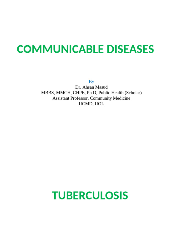 TB Final | PDF | Tuberculosis | Diseases And Disorders