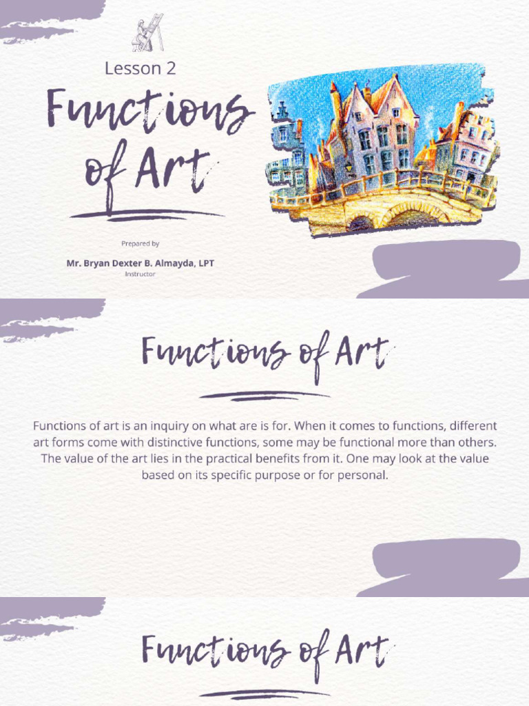Lesson 2 Functions of Art | PDF
