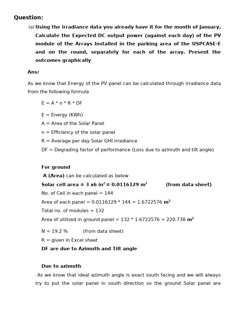 PV Power Output Analysis for January | PDF | Photovoltaics | Solar Power