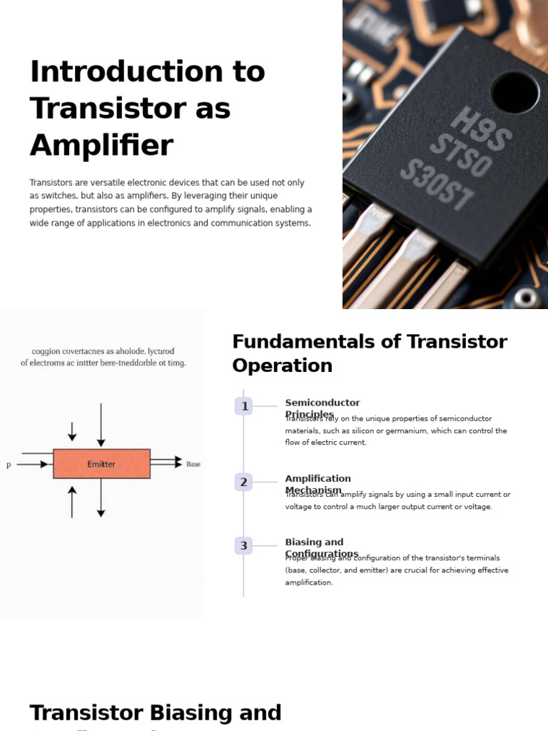 Introduction To Transistor As Amplifier | PDF | Amplifier | Transistor
