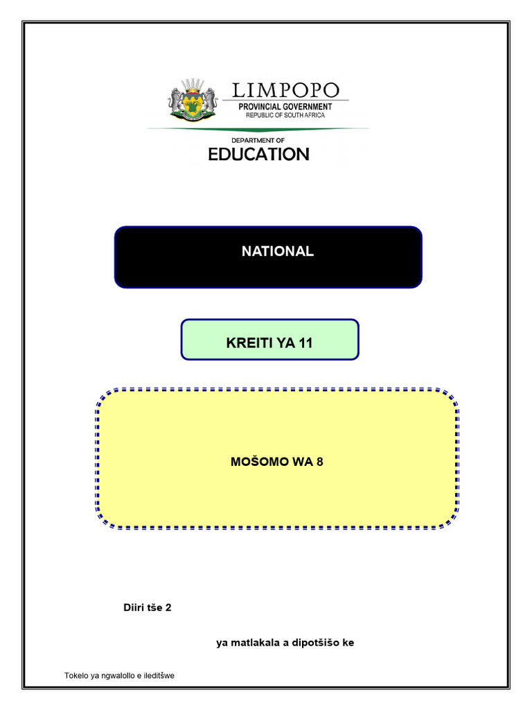 Sepedi HL Grade 11 Task P2 Task 8 2023 | PDF