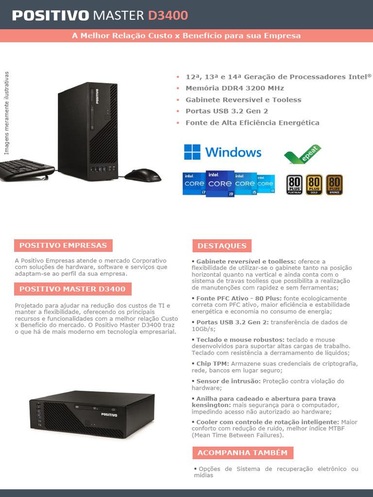 FT Positivo Master D3400 | PDF | Inicialização (informática ...