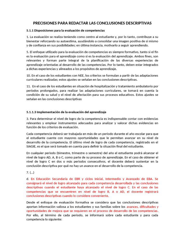 Evaluación Formativa y Conclusiones | PDF | Evaluación | Aprendizaje